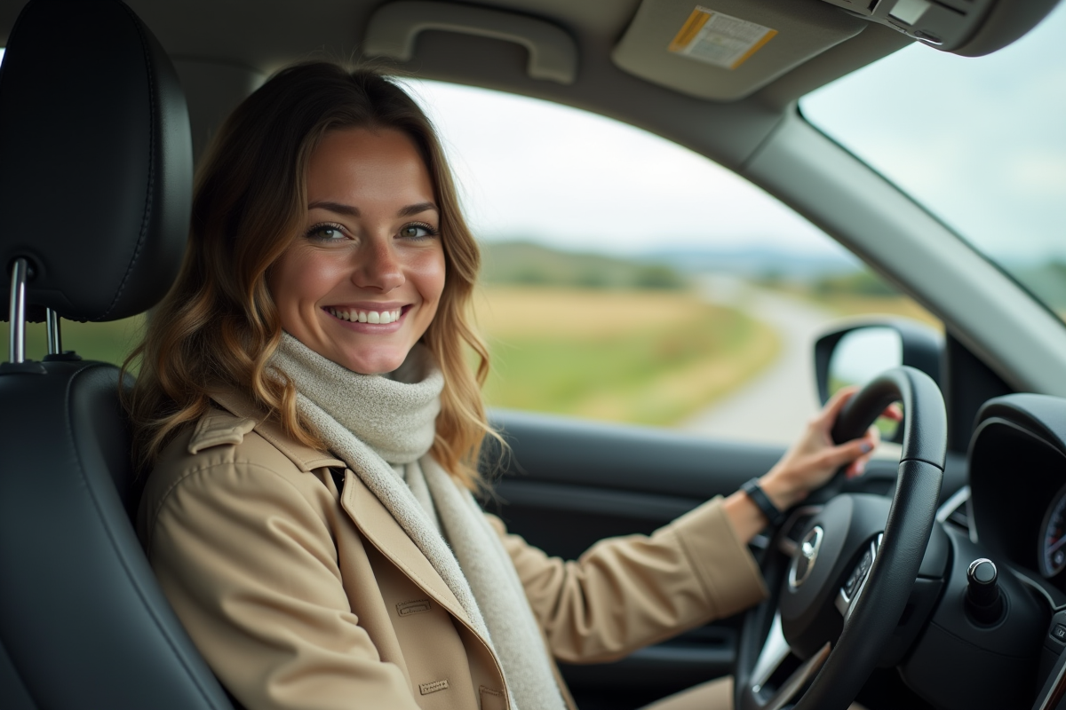 Jeune femme souriante dans l